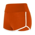 thumbnail image 4 of Kmdttou Flexible Training Shorts Summer Solid Color Shorts For Casual Loose Comfy Elastic Waist Yoga Athletic Short Pants Trendy Beach Shorts on Clearance,Orange M, 4 of 8