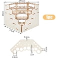 thumbnail image 2 of 1Pc 5-Layer 24-Hole Triangle Wooden Paint Rack Pigment Organizer Holder for Paint Tool Storage Antique White 19x27.5x17cm Inner Diameter: 0.6cm~2.6cm, 2 of 7