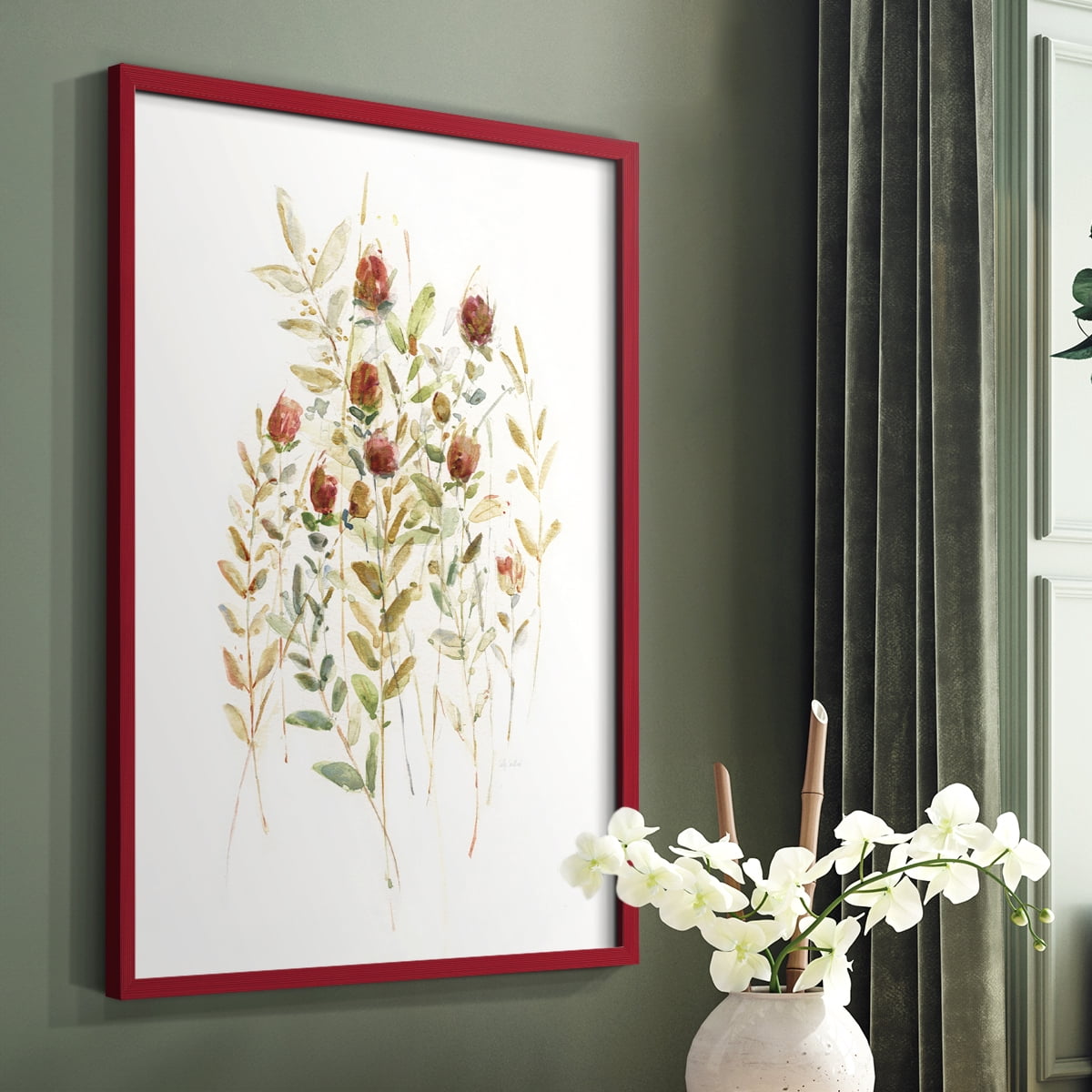 Wildflower Breeze II Framed Print - Solid Wood in Single Picture Frame Solid Wood 2 Framed Print