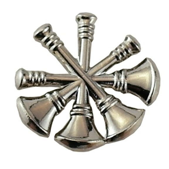 4446N Metal Rank Insignia, Fire Bugles, Nckl, PR