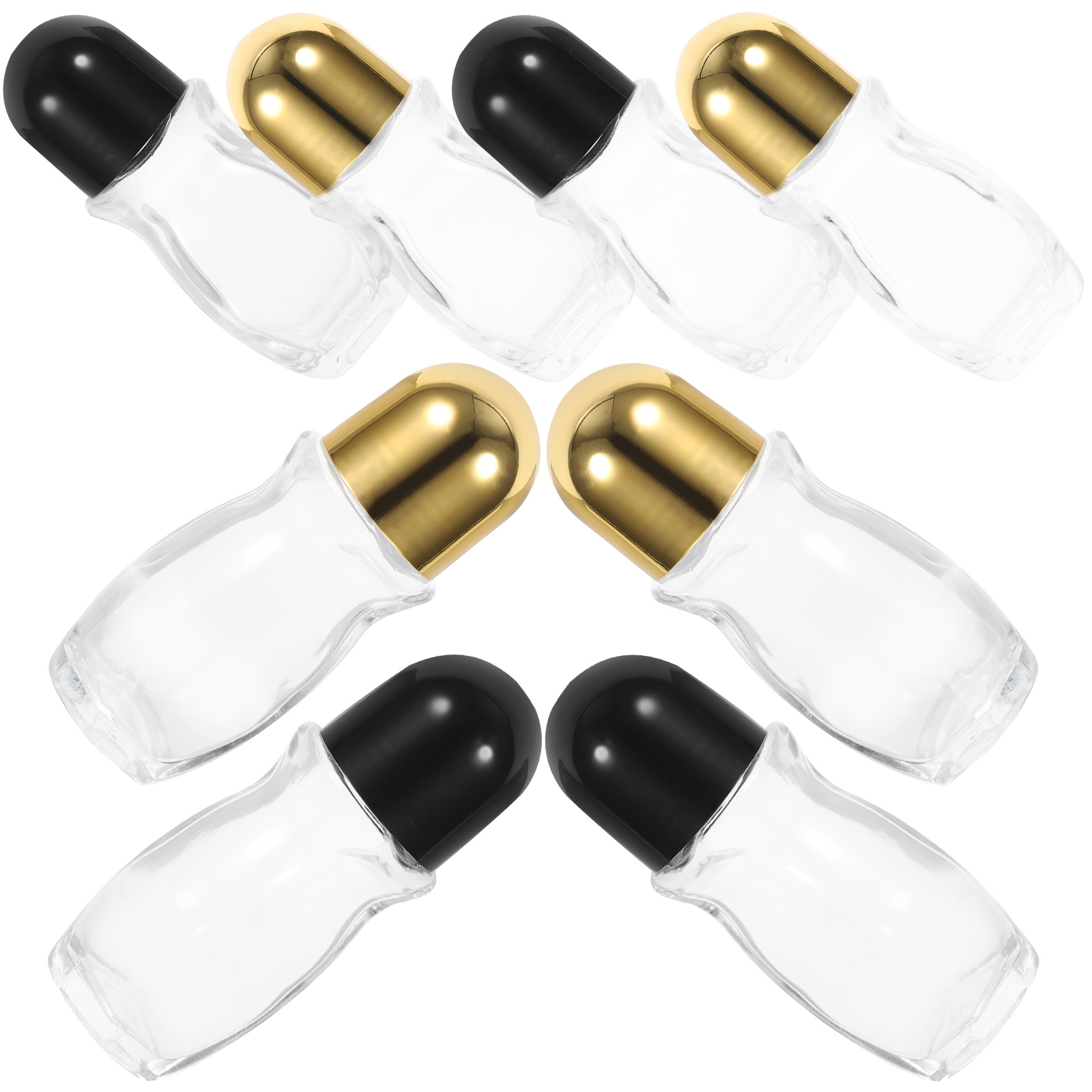 HEMOTON 8Pcs 30ML 50ML Glass Roller Bottles Essential Oil Bottles Empty Bottles Packaging Bottles Travel Bottles with Lid