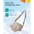 thumbnail image 5 of BAGSMART Puffer Crossbody Bum Bags for Women, Small Cross Body Purses for Women Travel & Work, Quilted Water-resistant Hobo 4L, Quilted, Puffy, Mom, Everyday bag,Camel, 5 of 7