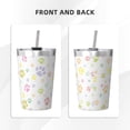 thumbnail image 3 of PAYOHTO Cute Colorful Animals Footprints Insulated Stainless Steel Tumbler 12 oz Thermos Come with Straw Kids Leak-Proof Travel Mug Cup, 3 of 7