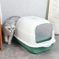 thumbnail image 5 of Hooded Cat Litter Box - Fully Enclosed Pet Toilet with Lid - Easy Clean Handheld Design for Kitten & Cat Hygiene, 5 of 6