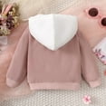 thumbnail image 3 of Vedolay Suit Jacket Toddler Girls Winter Jacket Lapel Button Down Coat Warm Outerwear,Pink 9-12 Months, 3 of 5
