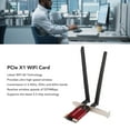 thumbnail image 3 of PCIe WiFi 6E Card, 2.4G 5G 6G 5374Mbps  Adapter Card RTL8852CE  For PC, 3 of 8