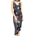 thumbnail image 2 of SAYOO Vestido casual sin mangas para mujer, falda larga sin mangas con cuello en V profundo SAYOO Moda, 2 of 8