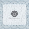 thumbnail image 3 of Beautiful Floral Block Scallop 2 Piece Bath Rug Set by Drew Barrymore, Hydrangea Blue, 17" x 24" & 20" x 30", 3 of 8