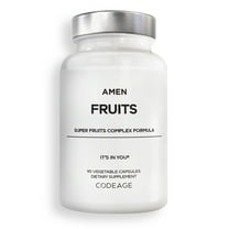 Amen Fruits, Daily Fruits Vitamins Supplements, Raw Whole Fruits Multivitamin Capsules, Vegan, 90 ct