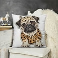 thumbnail image 2 of YINGXI Pug Themed It's Not Dog Hair It's Pug Glitter Funny Pug Princess Wild Leopard Print Pug Decorative Throw Pillow Case For Home Living Room Girls Room Decor,Pug Lovers Pug Owners Gifts 20x20in, 2 of 5