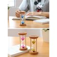 thumbnail image 2 of Yeacher Hourglass Sand Timer 3 Minutes Sand Clock Round Watch Glass Wood Timer, 2 of 7