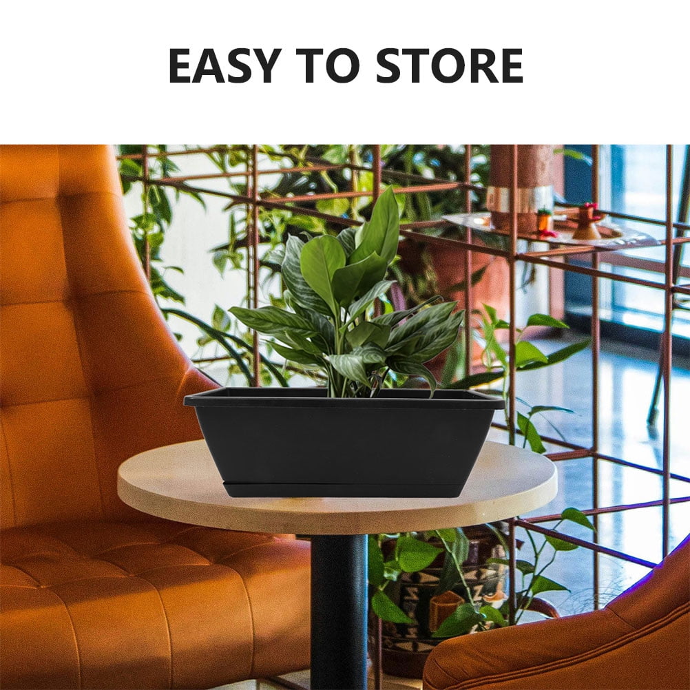 FRCOLOR 4pcs Window Box Planter Vegetable Flower Planter Box Rectangular Flower Pot  Window Box Planters Vegetable Growing Pot Flower Pot Flower Container