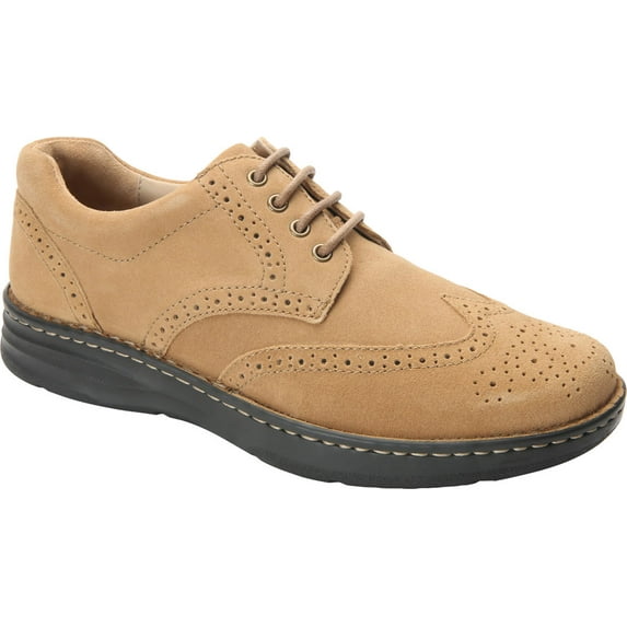 Men's Drew Delaware Wing Tip Camel Suede 8.5 4E