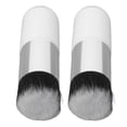 thumbnail image 5 of Brocha De Maquillaje Para Base, 2 Piezas Brocha Para Base Fibra Artificial Suave Cómoda Brocha De Maquillaje Portátil Para Mujeres Blanco Plata, 5 of 5