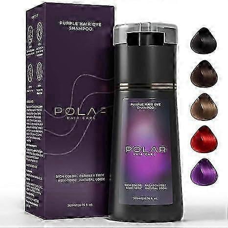 Hair Dye Shampoo,Polar Hair Dye Shampoo, Polar Haircare Instant Dye Shampoo, Natural Hair Color Shampoo for Gray Hair Coverage, Suitable for Women & M