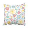 thumbnail image 1 of RYLABLUE Colorful Floral Pattern Flowers Green Spring Cute Abstract Beauty Blossom Botanical Nature Pillowcase Throw Pillow Cover 18x18 inches, 1 of 1