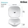 thumbnail image 5 of KRAUS Elavo Modern Art Vessel White Porcelain Ceramic Bathroom Sink, 15 1/2 inch, 5 of 9