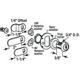 thumbnail image 2 of Drawer and Cabinet Lock, 5/8 in., Diecast, Stainless Steel, 5/16 in. Max. Panel, 2 of 4