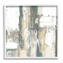 Stupell Industries Layered Abstract Collage Painting White Framed Art Print Wall Art, Design by Roey Ebert