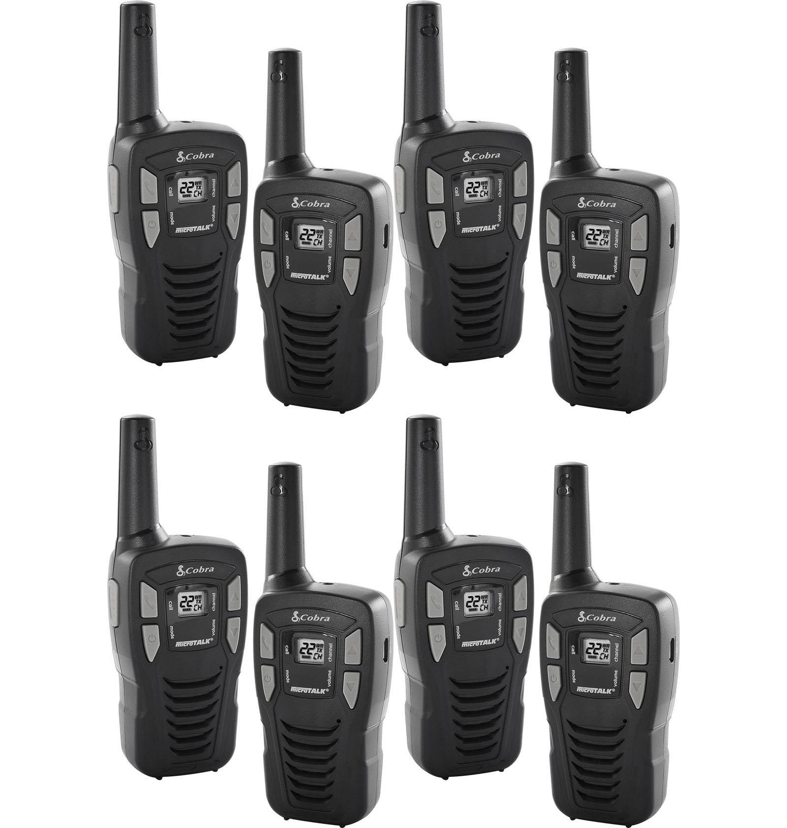 NEW! (8) Cobra CX112 16 Mile 22 Channel FRS/GMRS Walkie Talkie Two-Way  Radios