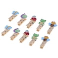 thumbnail image 1 of 10pcs Cartoon Animal Clips Wooden Photo Clips Adorable Bee Picture Clip, 1 of 5