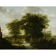 thumbnail image 3 of Kazimierz Żwan 18x15 Black Modern Framed Museum Art Print Titled - Forest Landscape (From 1830 Until 1858), 3 of 5
