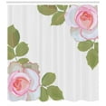 thumbnail image 3 of Ambesonne Floral Shower Curtain, Romantic Roses Love Theme, 69"Wx75"L, Coral Pale Olive Green, 3 of 3