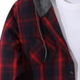 thumbnail image 4 of Tqyyweavej Mens Flannel Hoodie Shirts Lightweight Button Down Plaid Hoodies Drawstring Hooded Long Sleeve Jackets for Men with Pockets, 4 of 5