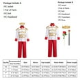 thumbnail image 5 of IDOPIP Toddler Kids Boys Prince Charming Costume Medieval Royal Prince Jacket Pants Crown Dress Up, 5 of 10