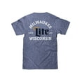 thumbnail image 3 of Tee Luv Miller Lite Milwaukee Wisconsin Beer Logo Royal Snow Heather T-Shirt (Men's) (L), 3 of 6