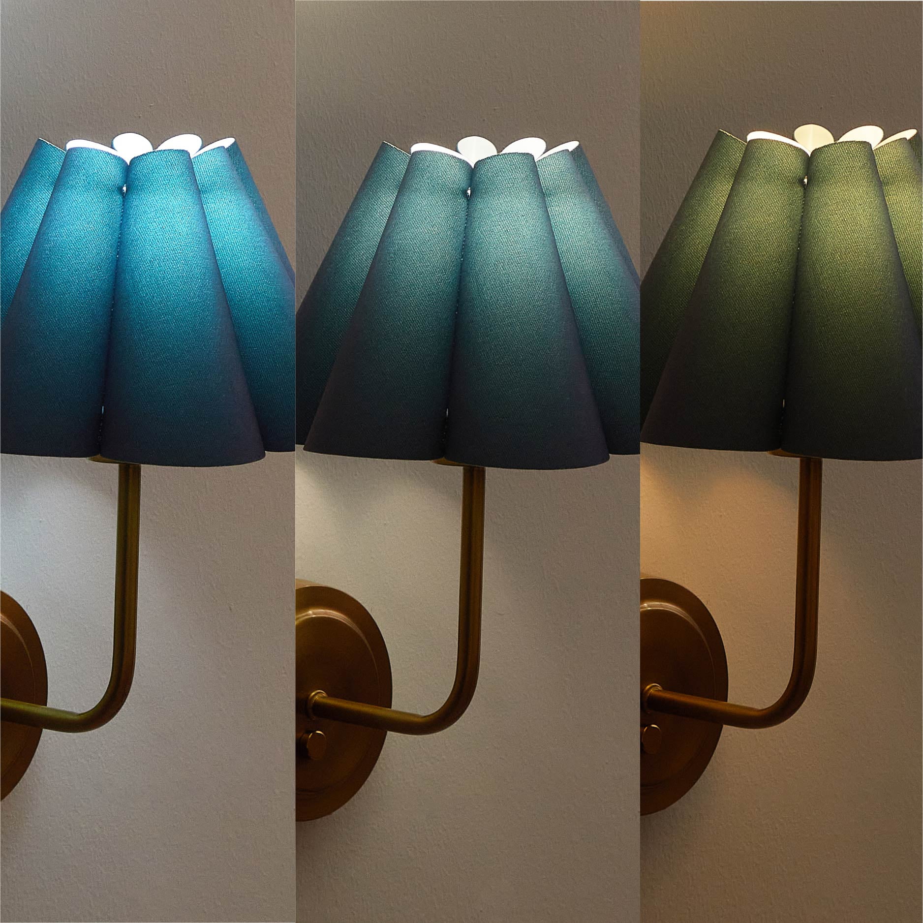 Home Decor Collection Blue Velvet Pleated Wall Sconce