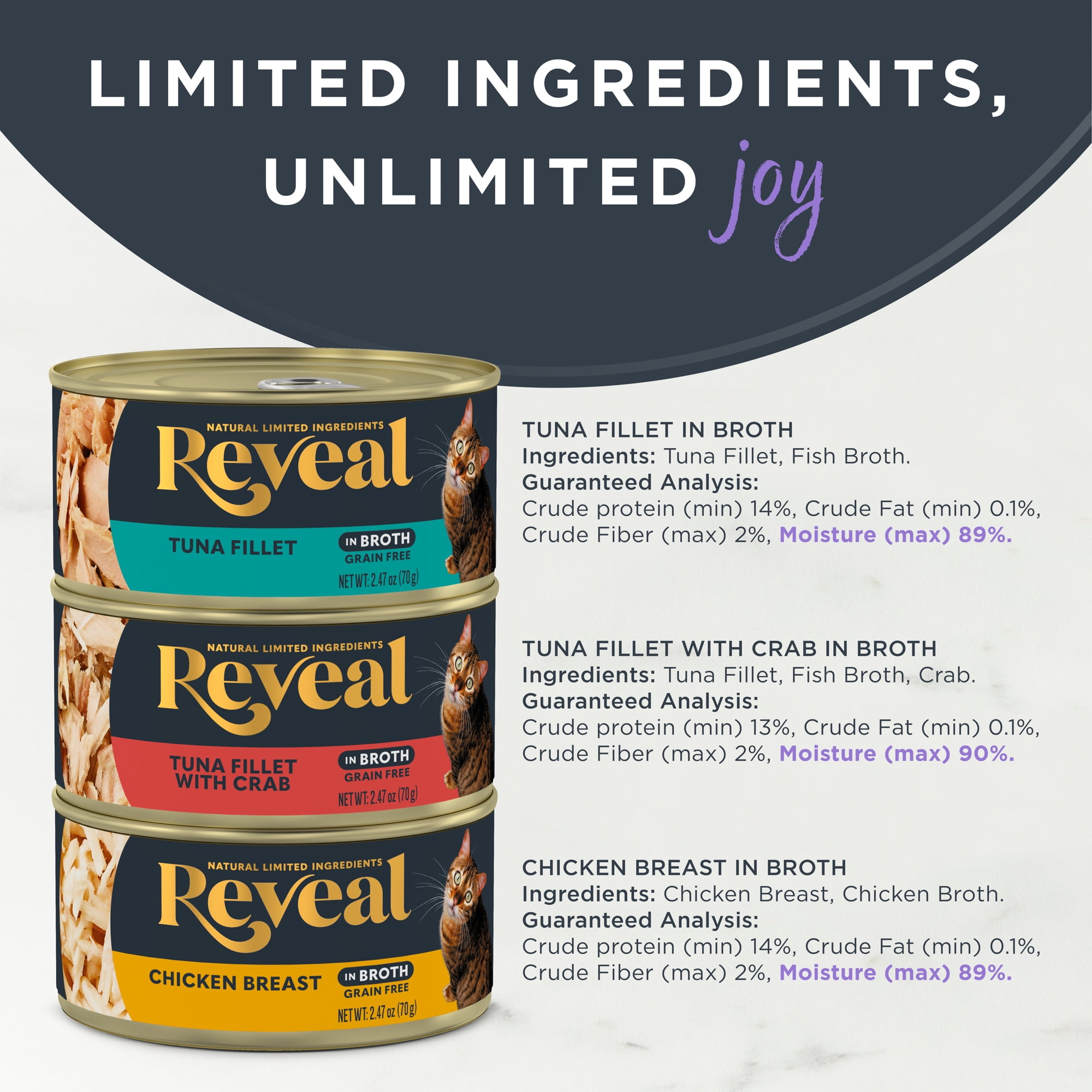 Reveal Pet Food Natural Wet Cat Food Variety Selection in Br