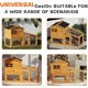thumbnail image 1 of Historyli Jaula para conejos de doble capa,casa para mascotas de interior/exterior,jaula de madera para conejos con corral,bandeja extraíble,techo de asfalto resistente a la intemperie y rampa, 1 of 7