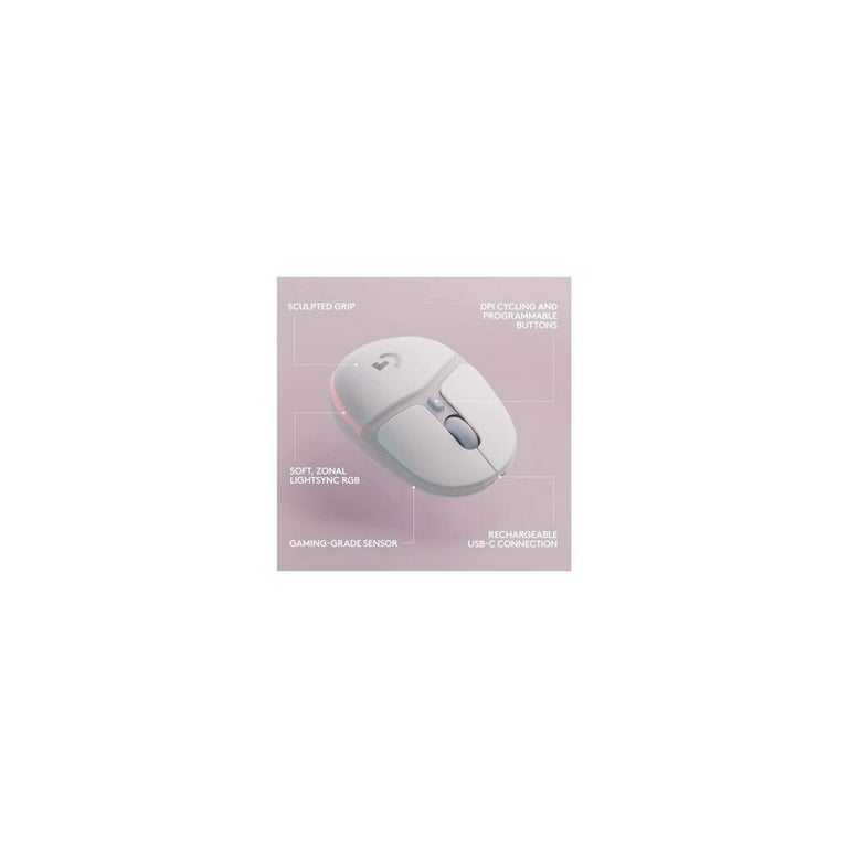  Logitech G735 Wireless Gaming Headset + G705 Mouse,  Customizable LIGHTSYNC RGB Lighting, Lightspeed Wireless, Bluetooth,  PC/Mac/Laptop - White Mist : Video Games