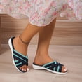 thumbnail image 2 of Ruyang Wedge Sandals for Women, Women's Summer Flat Shoes Soft Sole Casual Sandals Slippers Womens Hard Bottom Slippers, 2 of 6