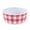 Red, variant on Bone Dry Gingham Melamine Single Pet Bowl Non-Slip Dog & Cat Food Bowl