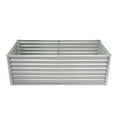 thumbnail image 4 of IVV 6×4×2 ft Galvanized Steel Raised Garden Bed Kit, Outdoor Large Rectangular Metal Raised Planter Boxes for Vegetables Fruits Flowers (Silver), 4 of 10