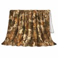 thumbnail image 2 of Realistic Woodland Deer Collage Serene Autumnal Forest Scene, Peaceful Woodland Scene, Warm Flannel Blanket for Cabin and Lodge, Wildlife Lovers Thanksgiving Gift, Rustic Home Decor, 2 of 7
