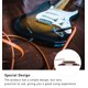 thumbnail image 3 of Soidarity Kit de puente de guitarra eléctrica con llaves, Material resistente, sillines de rodillos, Base, piezas de repuesto, cuerdas, accesorios para Accesorios para instrumentos musicales Soidarity OD026067-00, 3 of 6