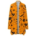 thumbnail image 5 of Women Halloween Casual Printed Cardigan Long Sleeve Funny Outerwear Tops Sweater Lightweight Fall Fashion, 5 of 6