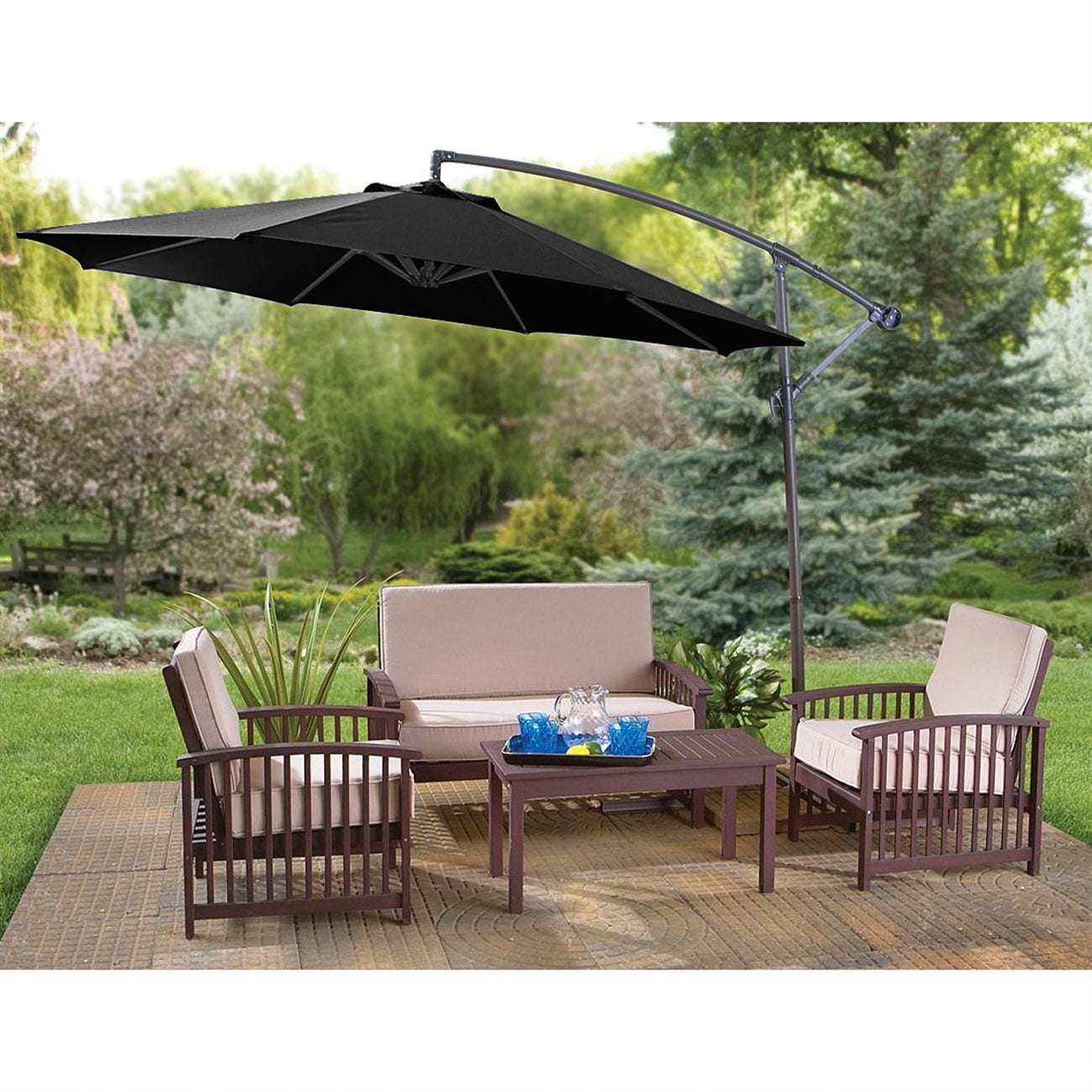 Belleze Premium Outdoor Patio Umbrella 10' Aluminum Cantilever Market