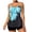 Z08 Black, variant on Erwazi Tankini Swimsuits for Women Plus Size Printed Crew Neck Tie Neck 2 Piece Modest Swimwear Tank Top Bathing Suit Suit