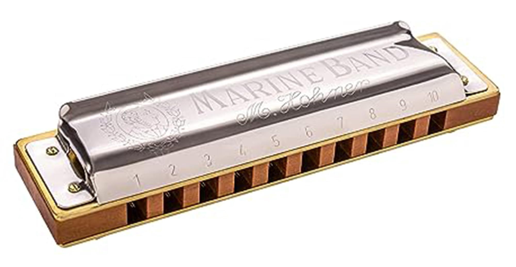 Hohner Marine Band 1896 Harmonica - Key of F Sharp w/ Instructional Manual