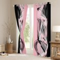 thumbnail image 3 of Feelyou Modern Boho Artwork Black Out Curtains for Teen, Pink Black Abstract Curtains Pack of 2 (42x63 Each), Gradient Aesthetic Stripe Bedroom Curtains, Blackout Curtains Home Decor, 3 of 6