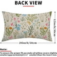 thumbnail image 2 of Spring Pink Floral Lumbar Pillow Covers 12x20 Inch Sage Green Wild Flower Plant Butterfly Decorative Pillow Cases Vintage Seasonal Cushion Covers Farmhouse Home Decor for Sofa Couch Set of 2, 2 of 6