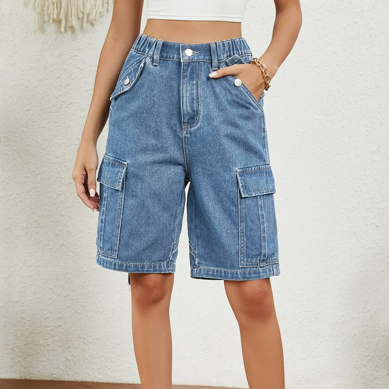 Divhosrg Jorts Women Baggy Y2k Plus Size, Women Jorts Denim