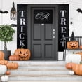 thumbnail image 3 of Northlight Trick or Treat Outdoor Halloween Banners - 19.25" - Black and White - Set of 3, 3 of 5