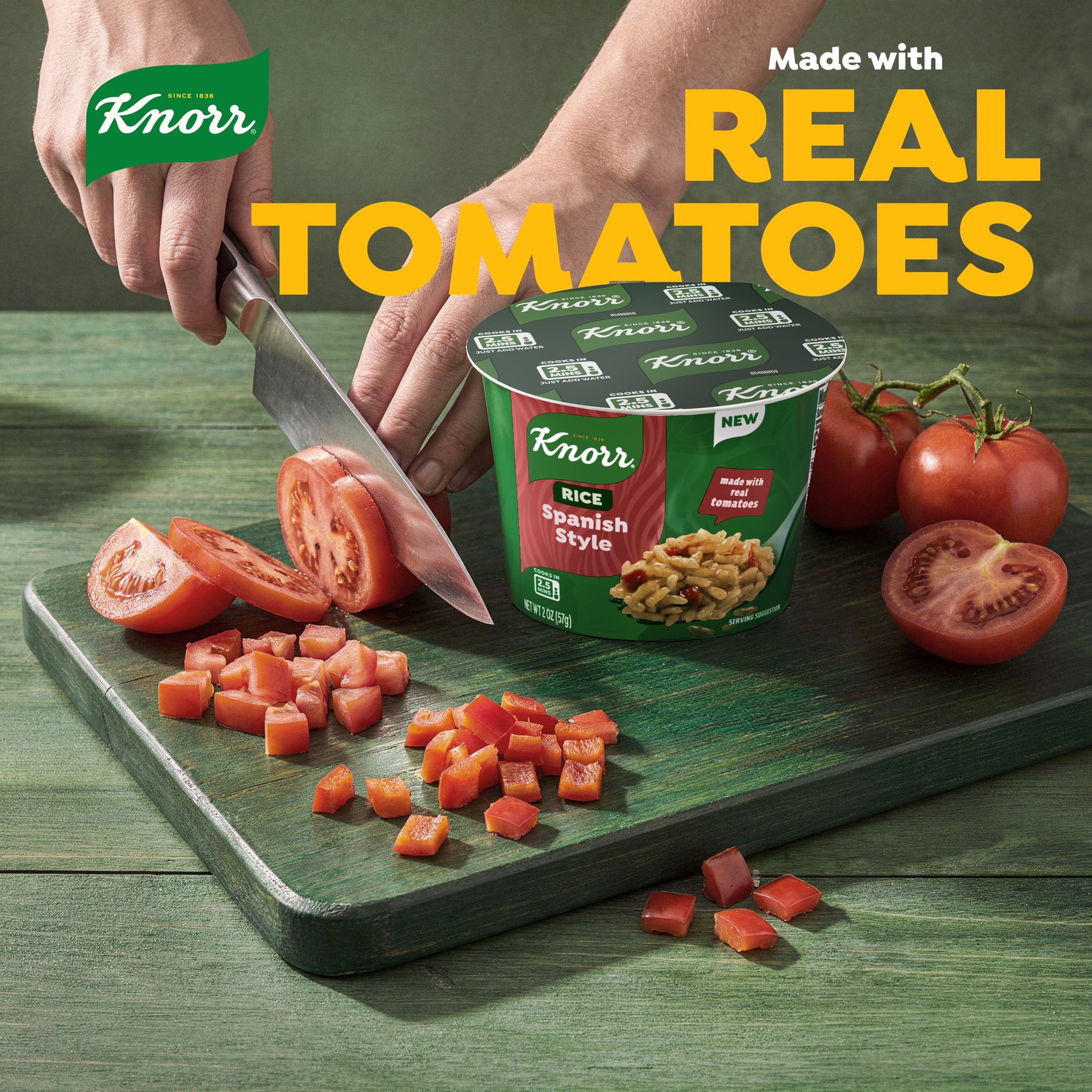 (8 pack) Knorr Spanish Rice Cups, Made With Real Tomatoes, 2.0 oz