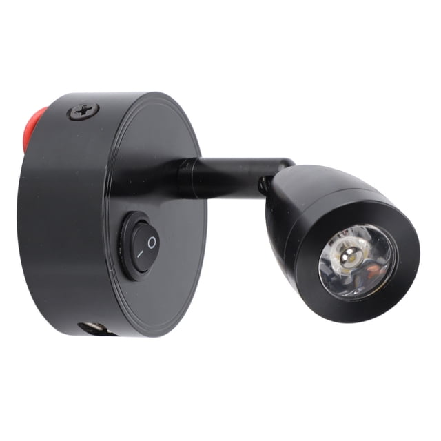 Adjustable Design RV Reading Lamp Button Switch 350 Rotatable RV Spotlight with USB Port for Cars Trailers Motorhomes