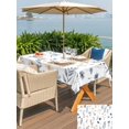 thumbnail image 4 of Outdoor Tablecloth with Umbrella Hole and Zipper, Blue Yellow Spring Floral Rectangle Table Cloth 60x102 Inch Waterproof Tablecloth, Watercolor Botanical Flowers Picnic Table Cover for Patio Camping, 4 of 7